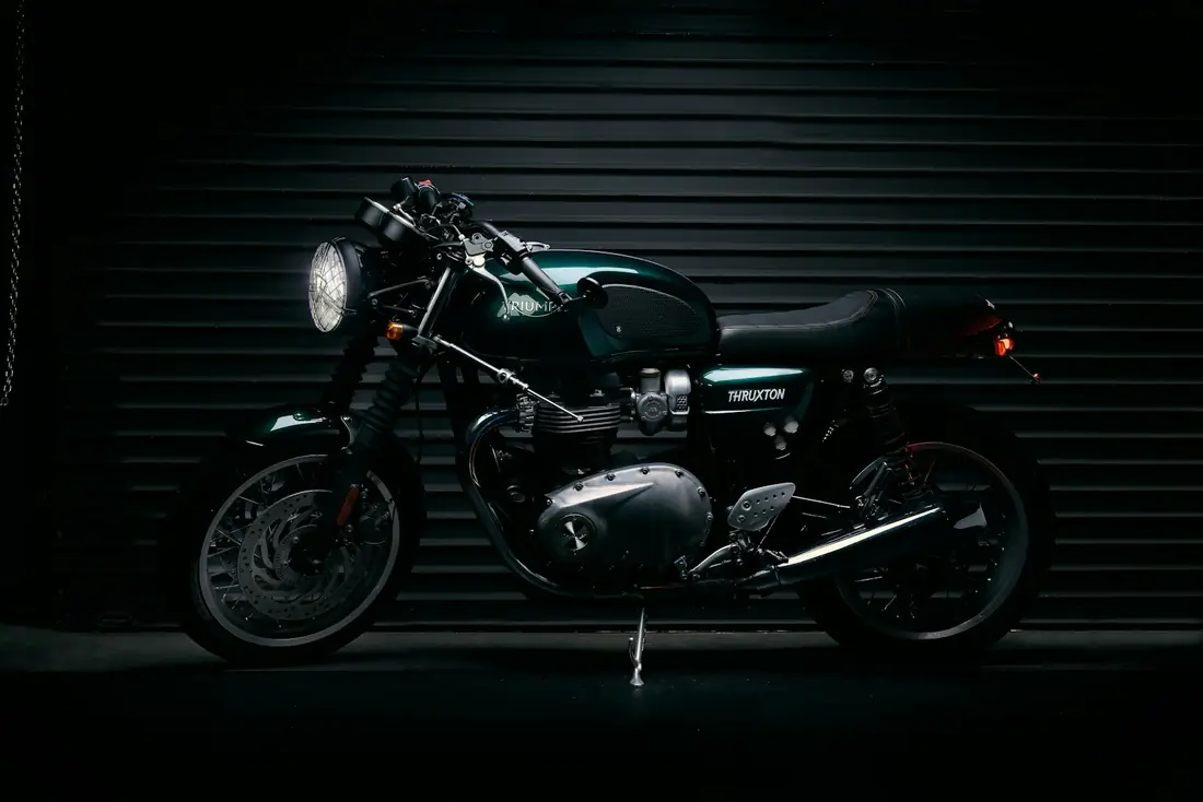 Motorcycle in use on the road