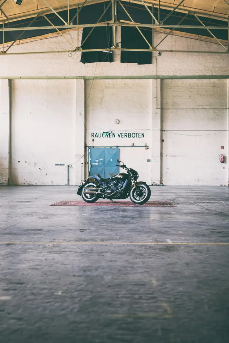 Motorcycle in use on the road